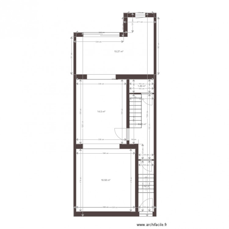 bien faire RDC. Plan de 6 pièces et 58 m2