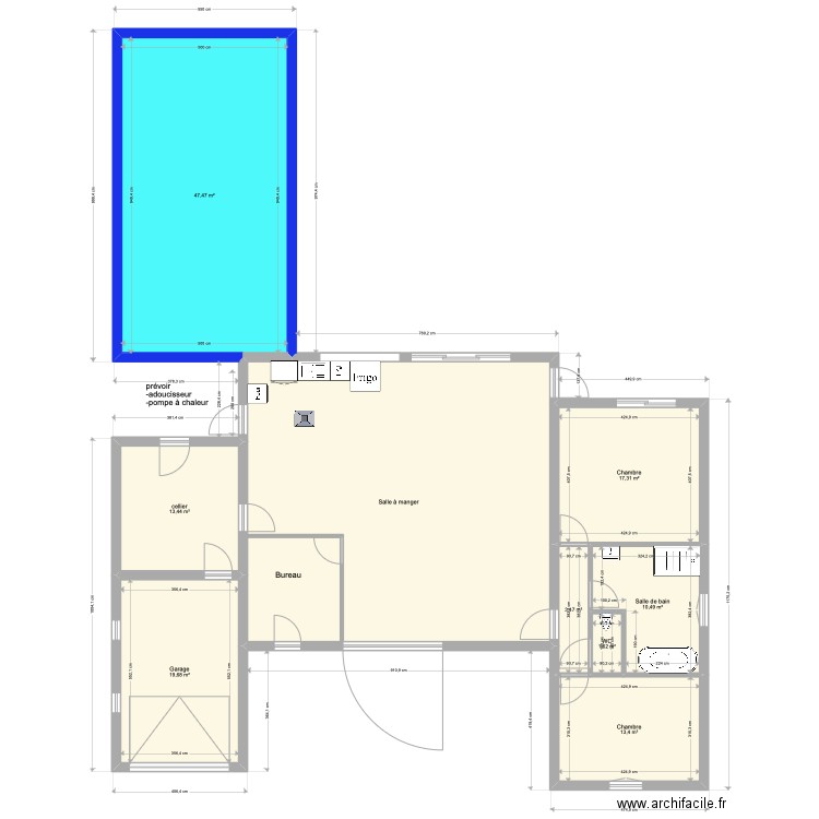 11 du paradis v2. Plan de 9 pièces et 204 m2