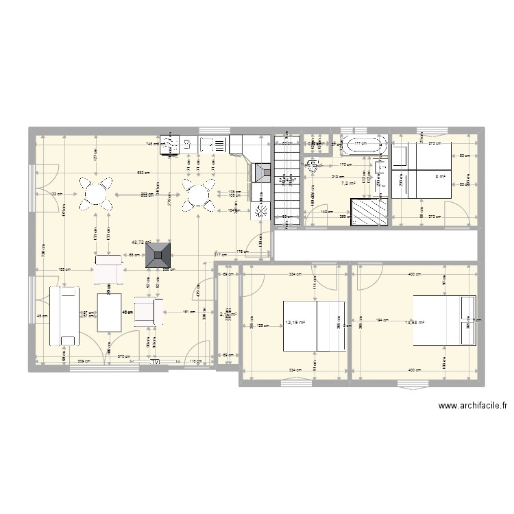 ST SYMPHORIEN Modif 4. Plan de 8 pièces et 96 m2