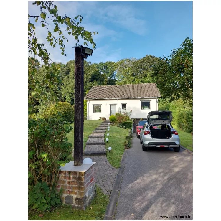 entr&eacute;e de maison. Plan de 