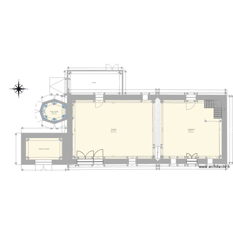 Rénovation Grange et étable . Plan de 0 pièce et 0 m2