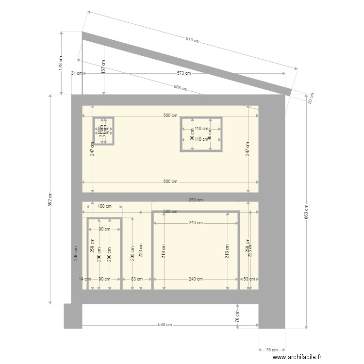 BERGERIE PIGNON EST 2. Plan de 6 pièces et 26 m2