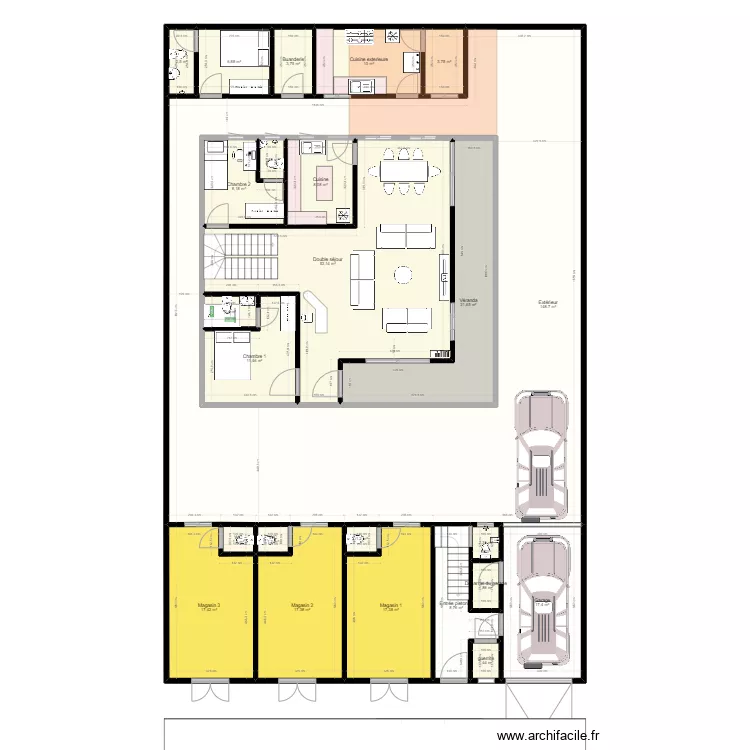 maison ahou&eacute; 3. Plan de 