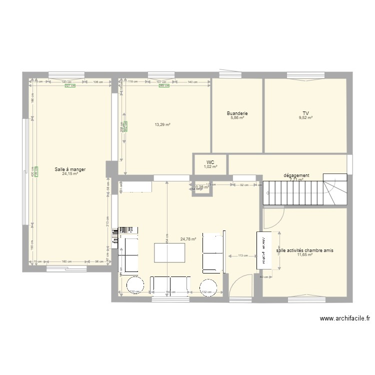 plan RDC essai. Plan de 0 pièce et 0 m2