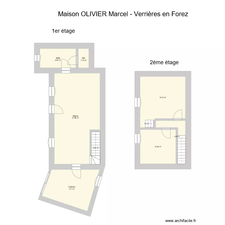 OLIVIER Verrières en F. Plan de OLIVIER Verrières en F. Plan de