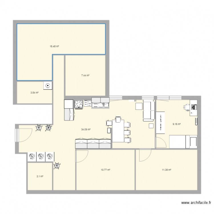 Plan Evry 1 après travaux V6. Plan de 0 pièce et 0 m2