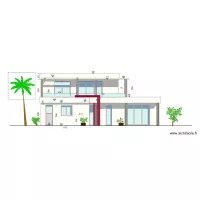 Projet plan villa facade gauche