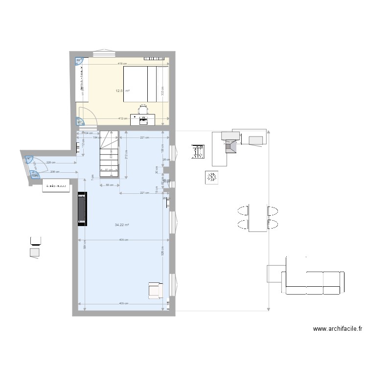 plan 2 rdc virerge. Plan de 0 pièce et 0 m2