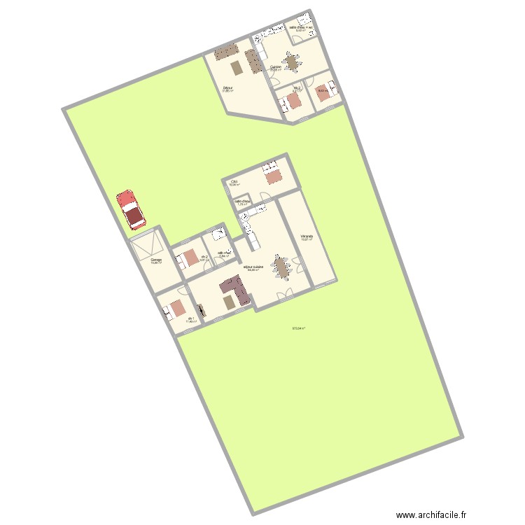 GUILHEM ST VICTORET. Plan de 14 pièces et 900 m2