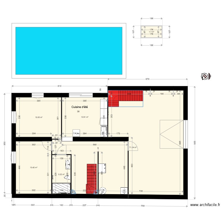 Niveau garage. Plan de 0 pièce et 0 m2