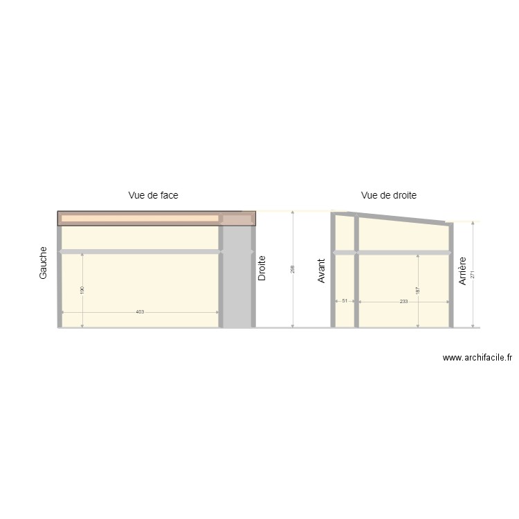 Abris caravane 01. Plan de 10 pièces et 20 m2