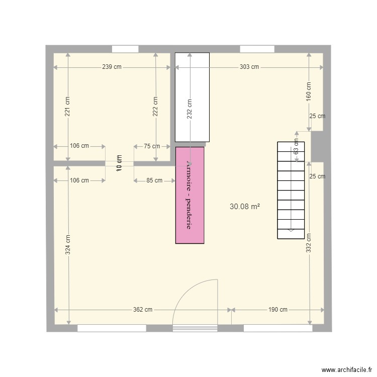 Essai 2 avec dressing. Plan de 0 pièce et 0 m2