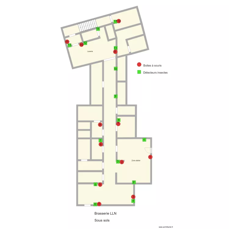 01 Brasserie LLN. Plan de 