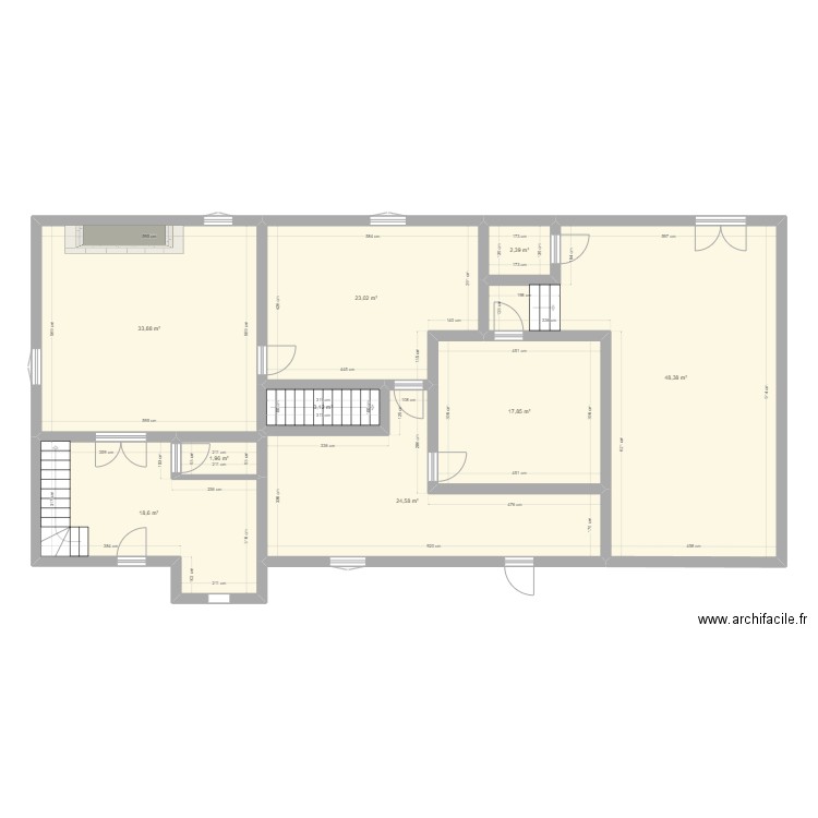 maison_option2. Plan de 9 pièces et 174 m2