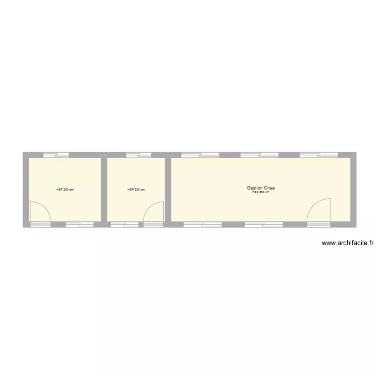 Etage + Salle de crise. Plan de 