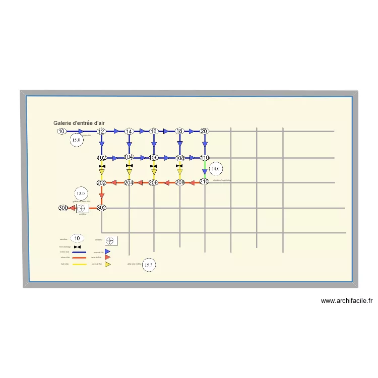 projet d'a&eacute;rage. Plan de 