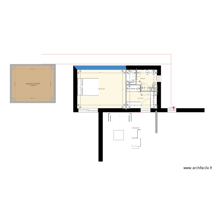 Langueux lit ouest. Plan de 0 pièce et 0 m2