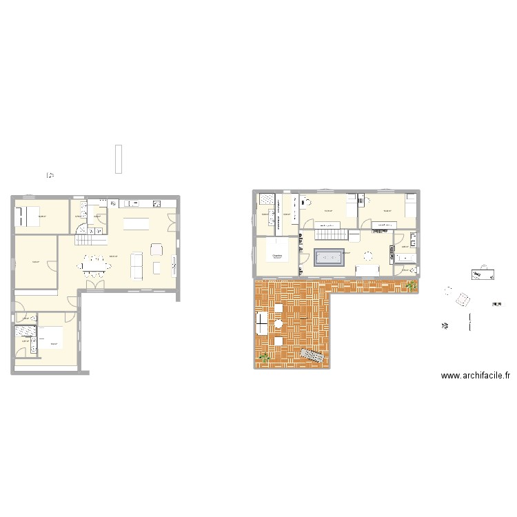 Maison Project. Plan de 17 pièces et 255 m2