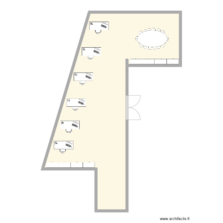 IIFAPME Annexe. Plan de 1 pièce et 88 m2