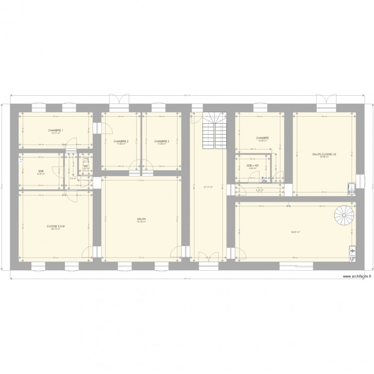 AVIGNONET PROJET SANS MEUBLES. Plan de 0 pièce et 0 m2