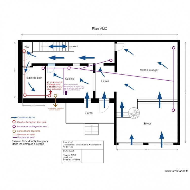 vmc rdc. Plan de 0 pièce et 0 m2