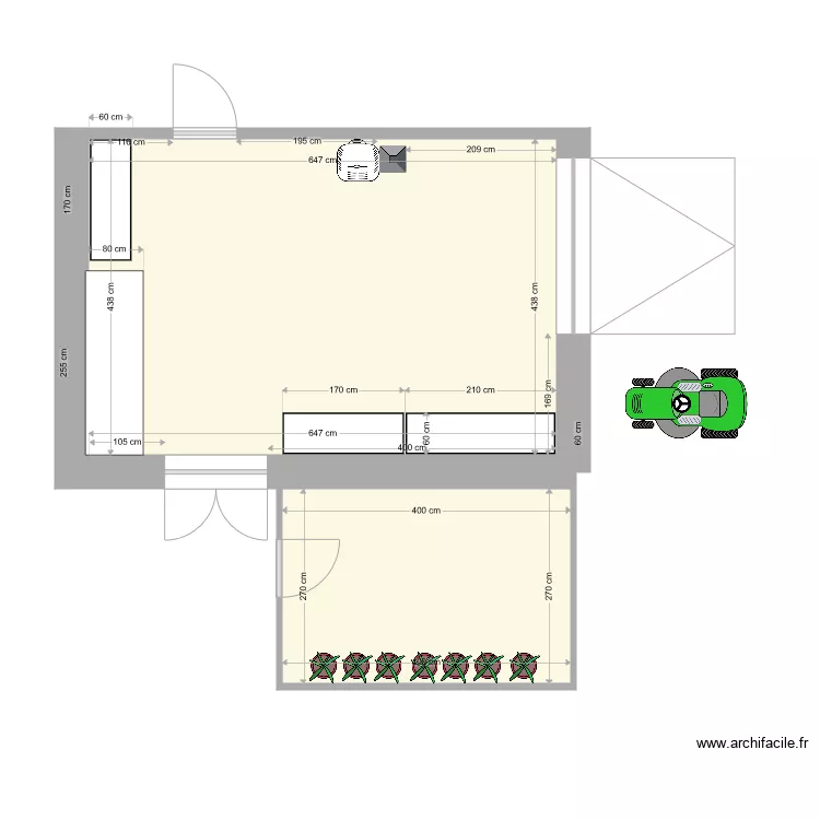 GARAGE. Plan de 