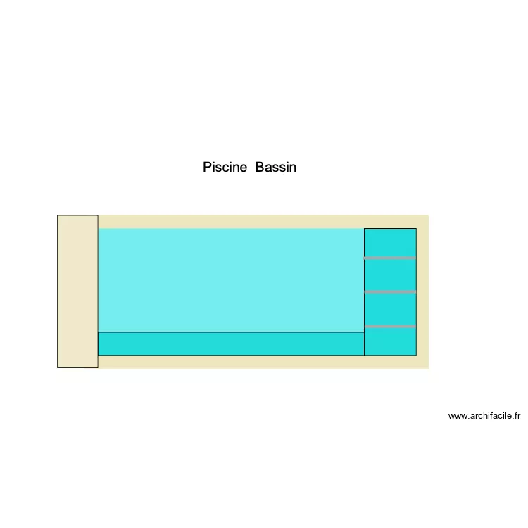 Piscine tour plage . Plan de 