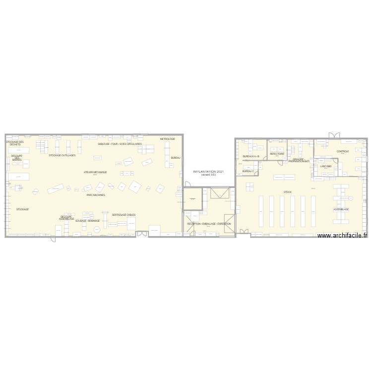 Implantation TE 2021 avant 5S. Plan de 0 pièce et 0 m2