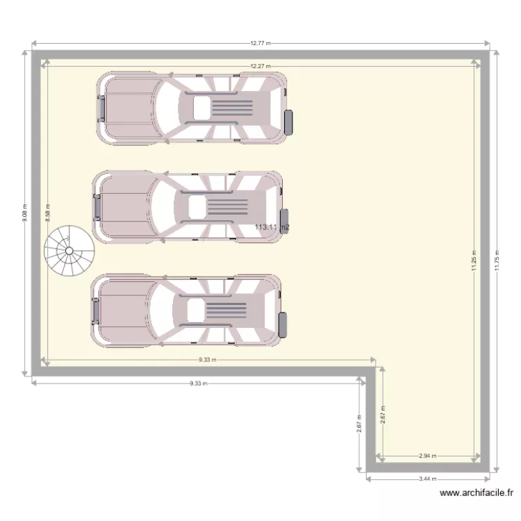 GARAGE GARIDECH. Plan de 