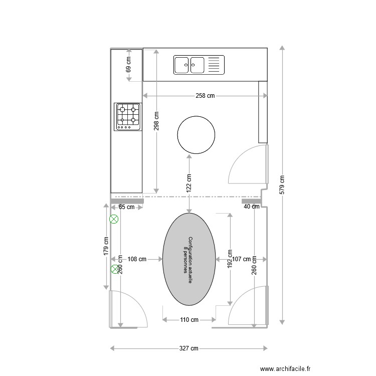 Cuisine ADV - Version 1. Plan de 0 pièce et 0 m2