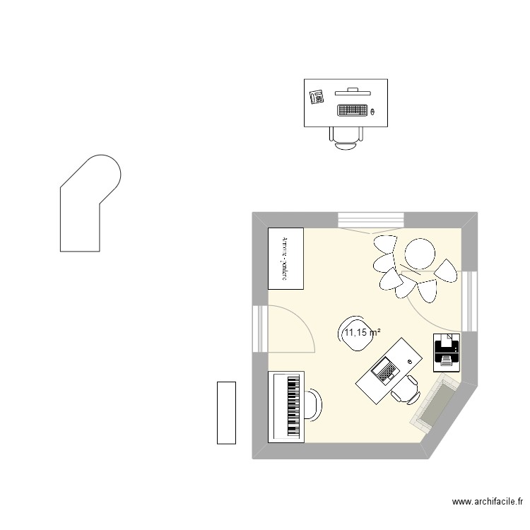 FR MAO DUFF . Plan de 3 pièces et 33 m2