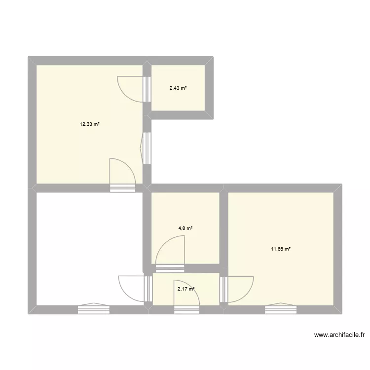 Ormesson 2. Plan de 5  et 33 m²