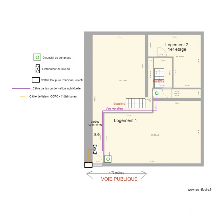 plan de masse ENEDIS 2unités . Plan de 0 pièce et 0 m2