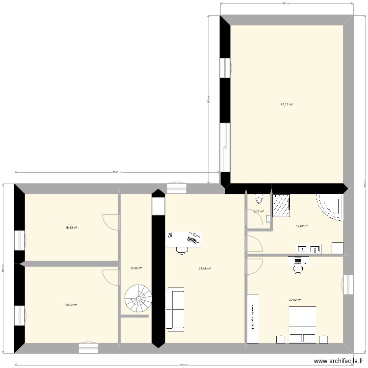 Maison Marigny Etage - Versio, janvier 2023. Plan de 8 pièces et 164 m2