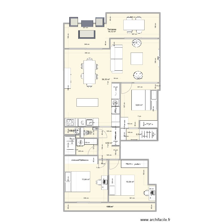 Pornichet T4 baseV1. Plan de 0 pièce et 0 m2