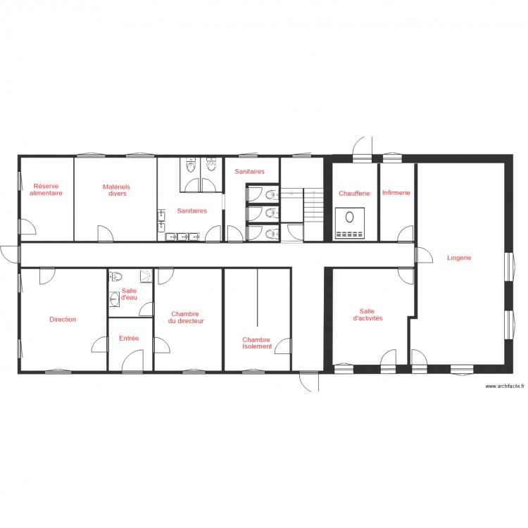 la noyelle bât principal rdc. Plan de 0 pièce et 0 m2