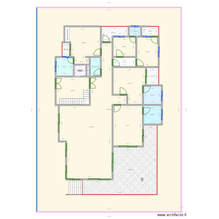 NGUERING_2023_03_24. Plan de 21 pièces et 831 m2