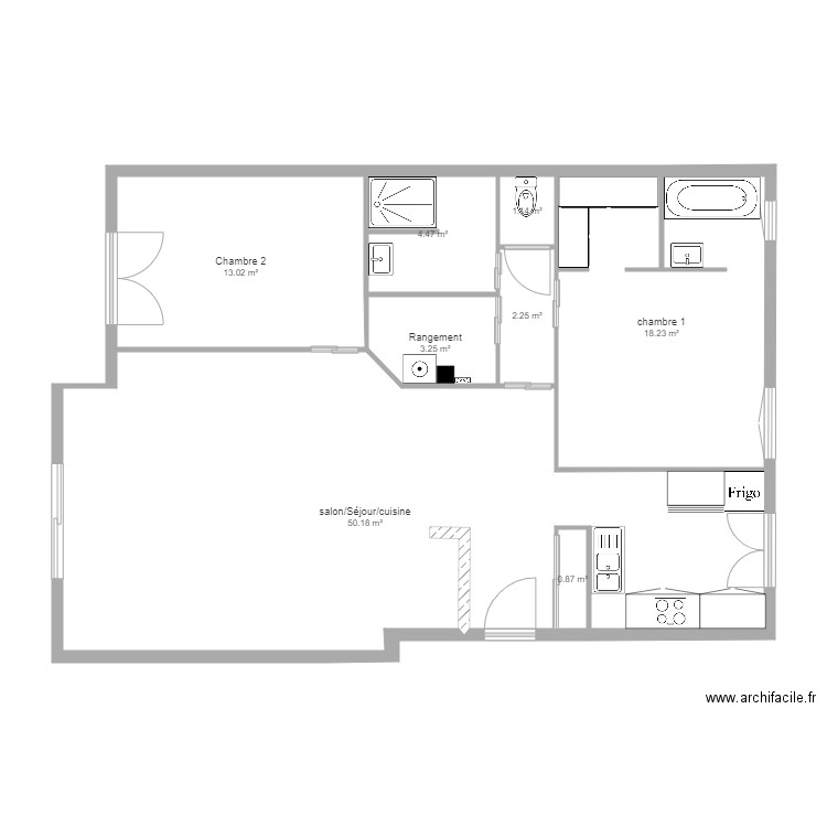 Projet 1. Plan de 0 pièce et 0 m2