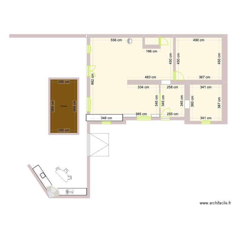 CUISINE EXTERIEURE LONGA. Plan de 0 pièce et 0 m2