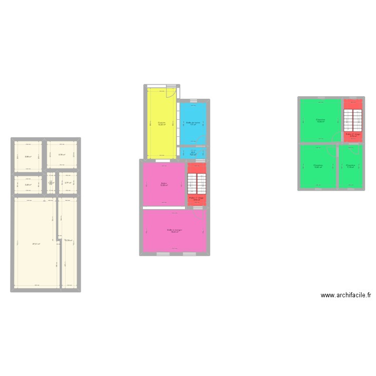 plan sport. Plan de 17 pièces et 154 m2