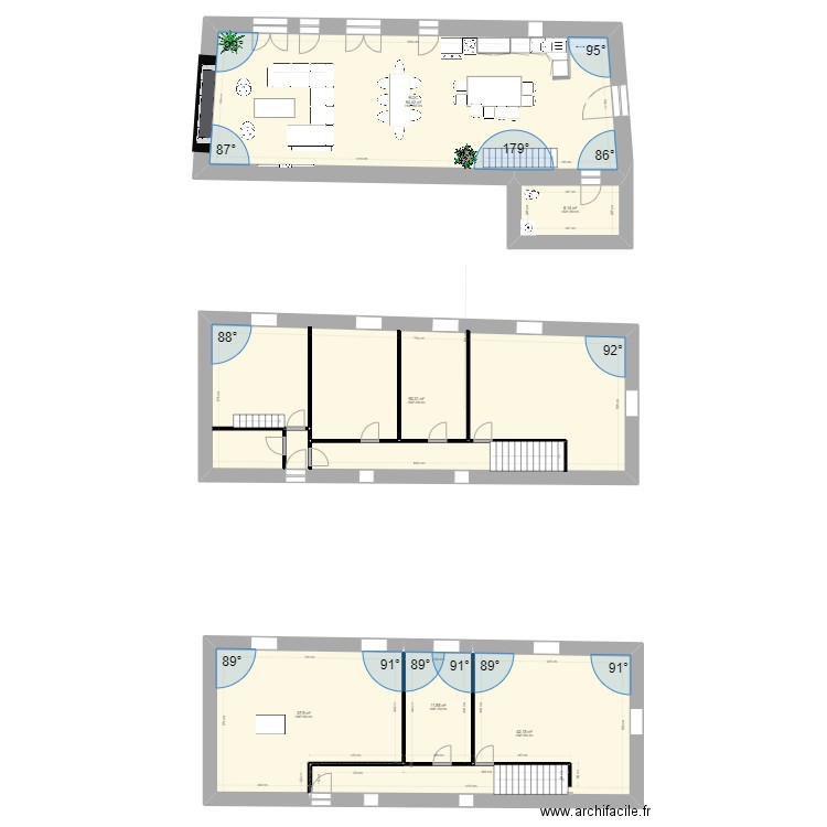 MAISON 2EME. Plan de 6 pièces et 277 m2