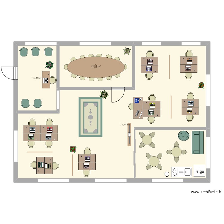 SAE VENTTE S2. Plan de 3 pièces et 97 m2