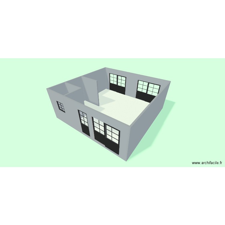 Mamou hihi. Plan de 2 pièces et 44 m2