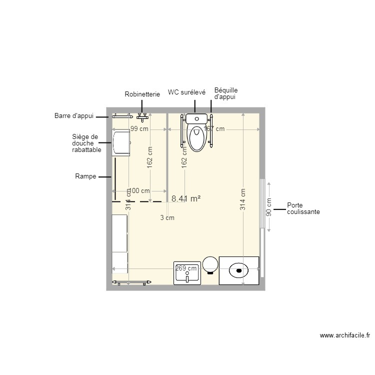 2ème projet Remy SDB. Plan de 0 pièce et 0 m2