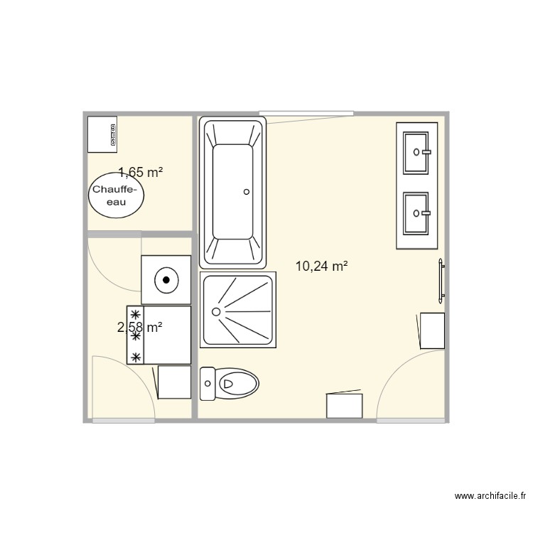 sdb. Plan de 0 pièce et 0 m2