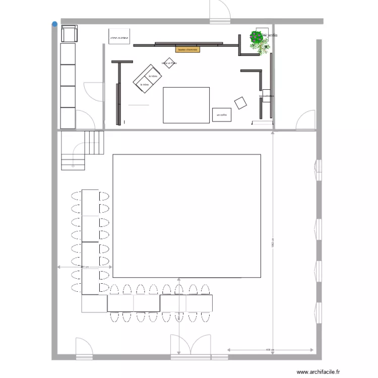 TTL salle des f&ecirc;tes 5 GM. Plan de 