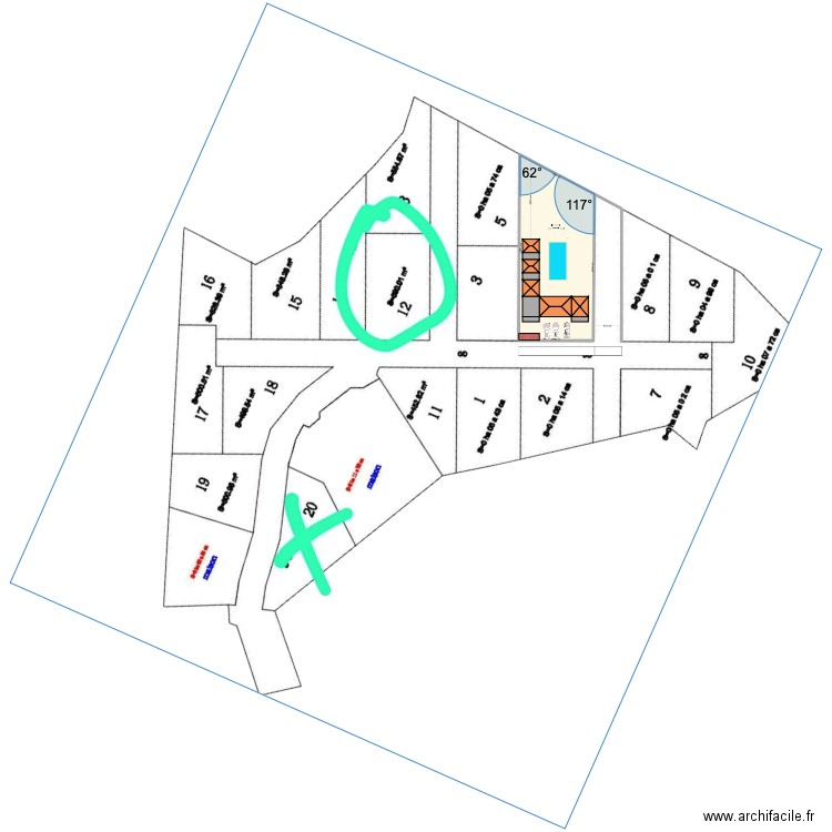 chez Issa V 2V. Plan de 1 pièce et 1085 m2