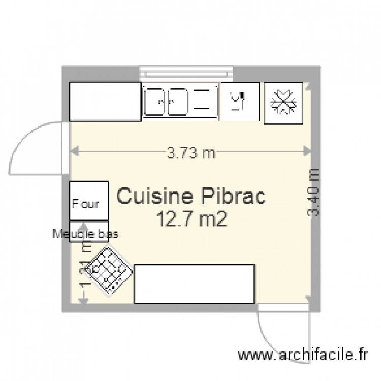 CuisinePibr. Plan de 0 pièce et 0 m2