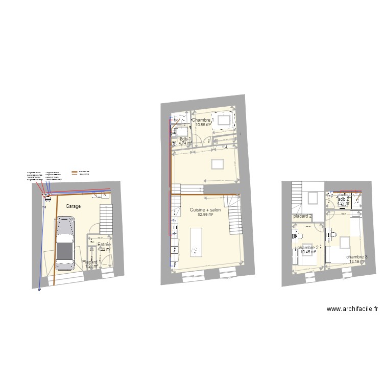 plan maison electricite. Plan de 0 pièce et 0 m2