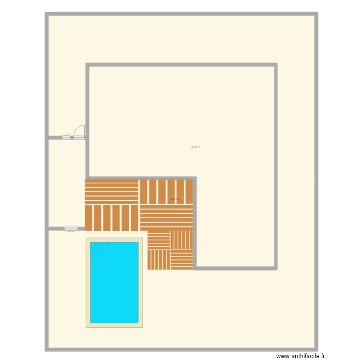 maison avec piscine. Plan de 0 pièce et 0 m2